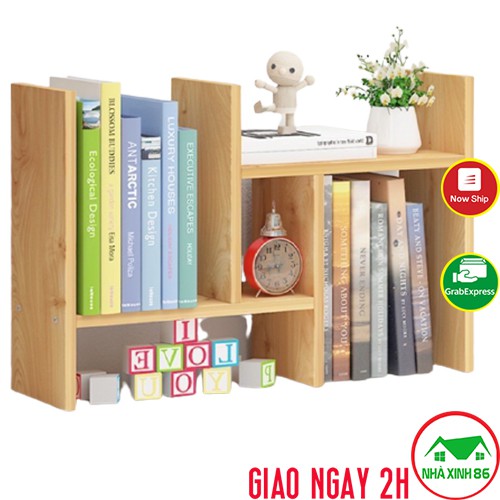 Kệ Sách Gỗ Để Bàn Làm Việc 1997store_vn - Kệ Sách Gỗ Mini - Kích Thước 54cm x 20cm x 35 - Bảo Hành 6 Tháng