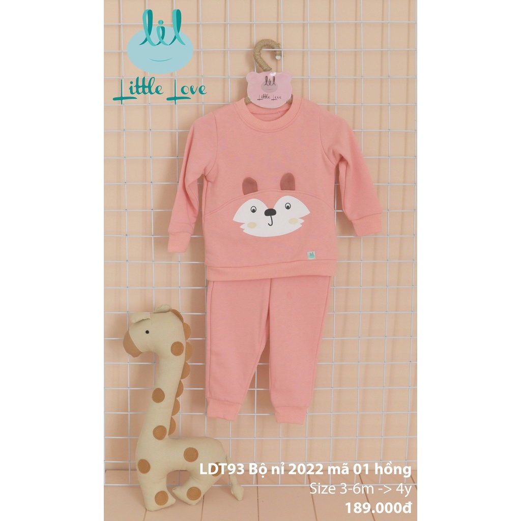 Bộ nỉ nhung dày ấm cho bé trai bé gái mẫu mới nhất 2022