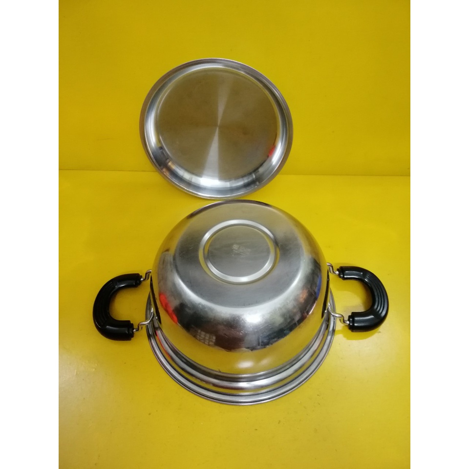 Nồi inox luộc nội địa Nhật (made in Japan), size 26cm, cao 13cm (mã 826), Dùng được bếp từ