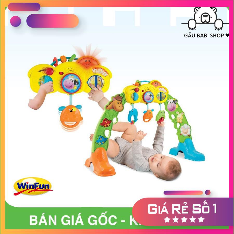 FREE SHIP !!! Kệ chữ A, đồ chơi động vật hoang dã có đèn nhạc Winfun 0853 - Hàng chính hãng