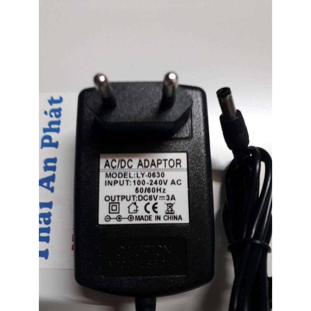 Adapter 6V-3A,đầu lớn,kích thước chân cắm (5.5mm*2.1mm~2.5mm),hàng chất lượng.