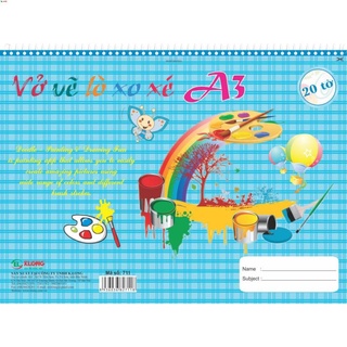 -Vở vẽ lò xo xé A3; MS: 711 [Klong]