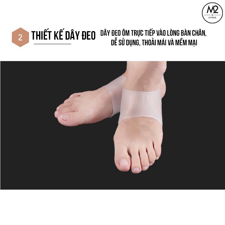 Lót giày Silicon chỉnh hình cho giữa lòng bàn chân FOODMATE- dành cho BÀN CHÂN BẸT PHẲNG LGCH20