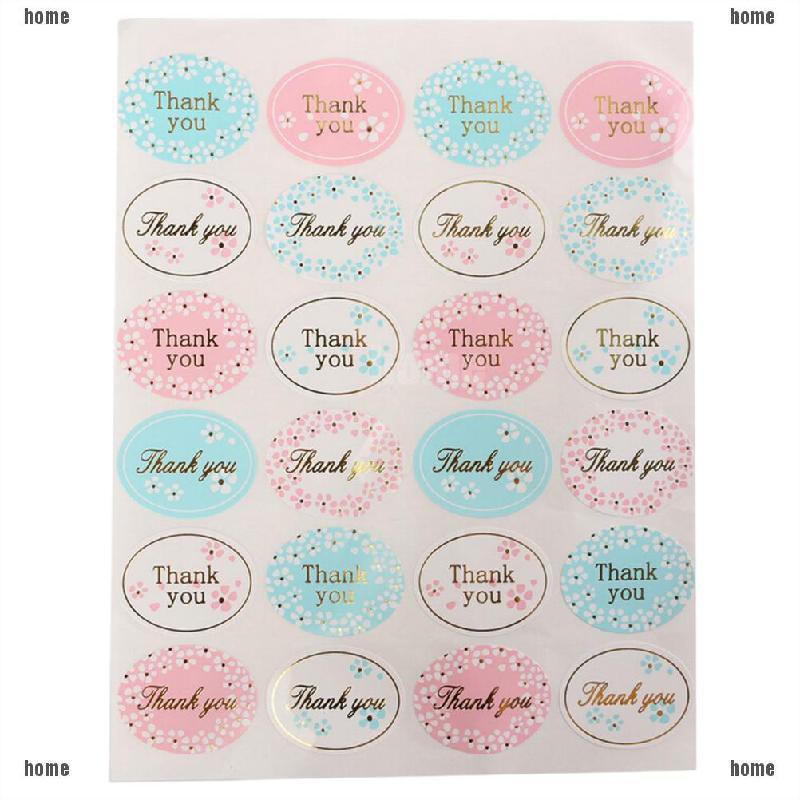 Set 24 Sticker Hình oval Dán Trang Trí