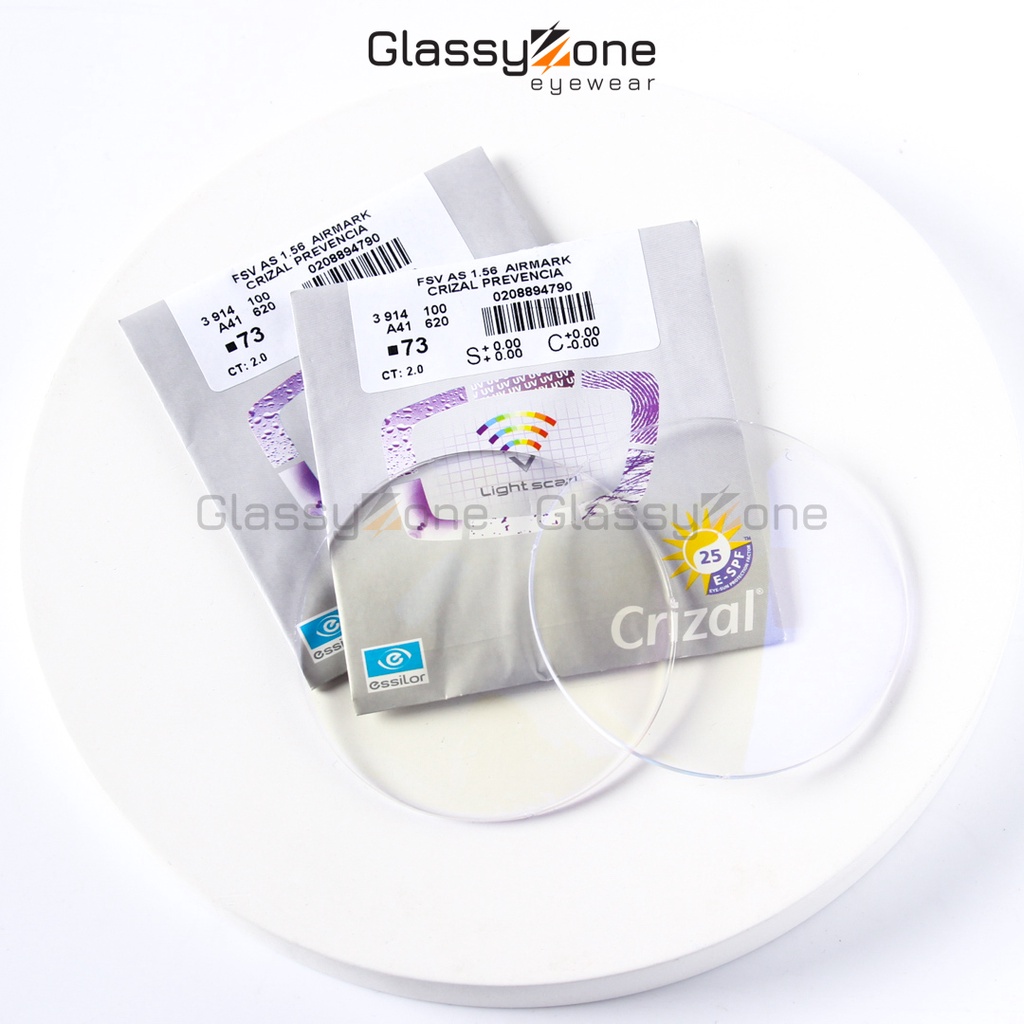 Tròng kính chống ánh sáng xanh Essilor Crizal Prevencia 1.56 | GlassyZone EyeWear