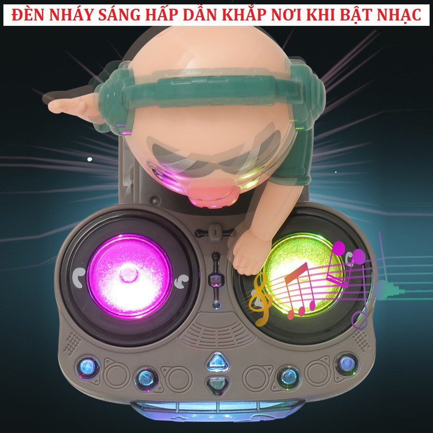 Heo phát nhạc Đồ chơi heo chơi DJ di chuyển nhảy múa phát nhạc đèn nháy dễ thương cho bé ✅