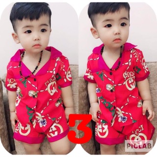 Bộ lanh lụa cát 3D bé trai 7-18kg