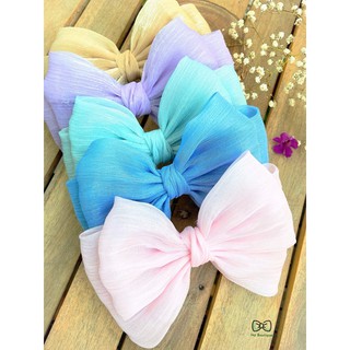 [Hàng thiết kế] Kẹp tóc handmade voan xước bảng to 2 tầng A048