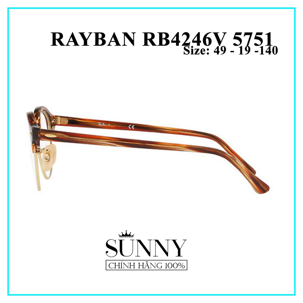 RB4246V 5751 - mắt kính Rayban chính hãng, bảo hành toàn quốc, thiết kế dễ đeo bảo vệ mắt