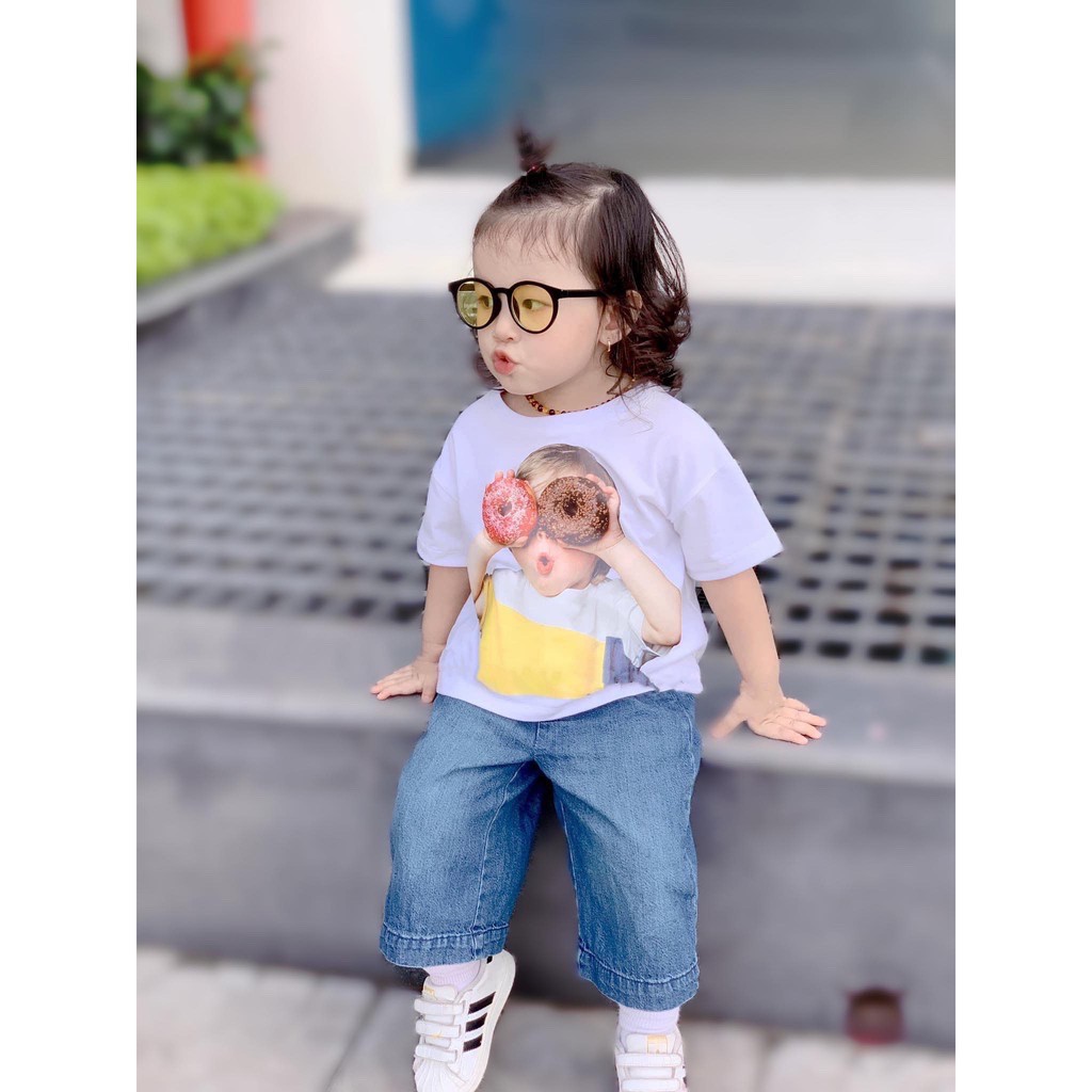 Áo thun tay lỡ A D L V cho bé  , áo thun nam nữ unisex , Samyy_vn