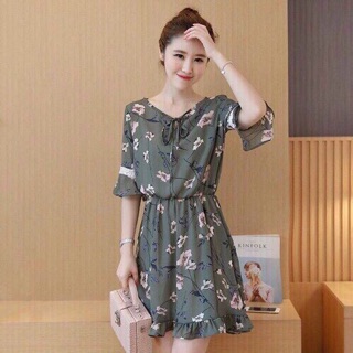 Đầm hoa tay ren hót