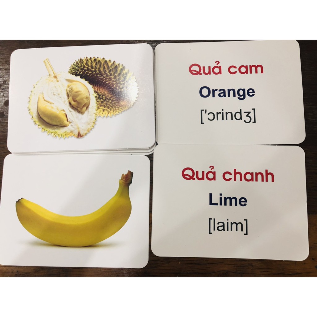 Bộ Thẻ Học Thông Minh 19 Chủ Đề Loại To Song ngữ tiếng Anh loại chuẩn Glenn Doman Flashcard cho bé từ 0-6 tuổi