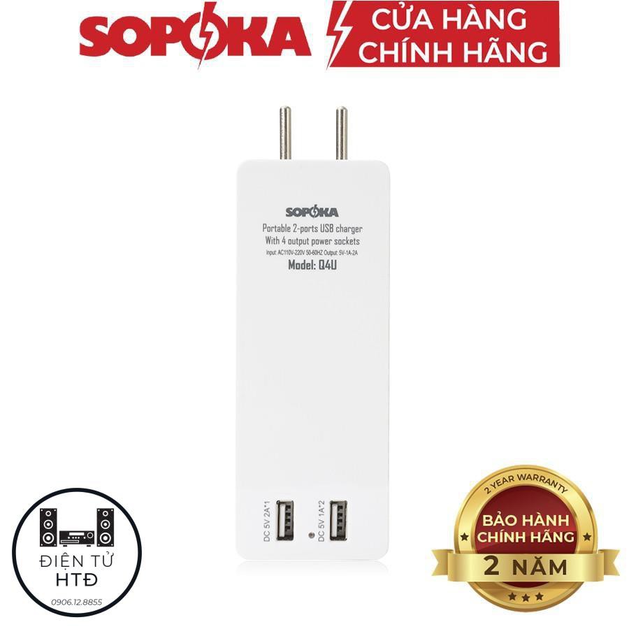 Ổ cắm điện thông minh SOPOKA Q2U Q4U tích hợp cổng USB tiện lợi