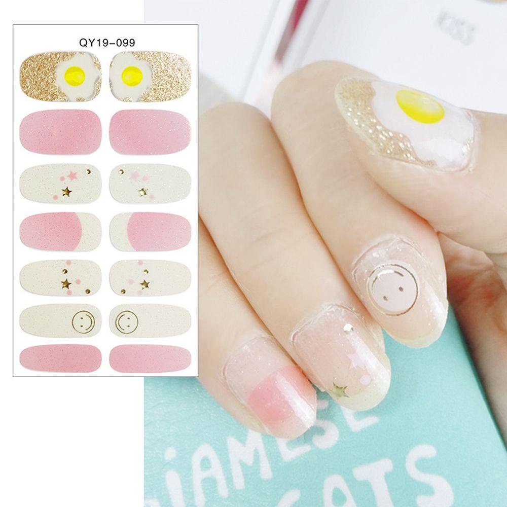 Miếng Dán Trang Trí Móng Tay Chống Nước Tự Dính Họa Tiết Hoạt Hình Dễ Thương DIY
