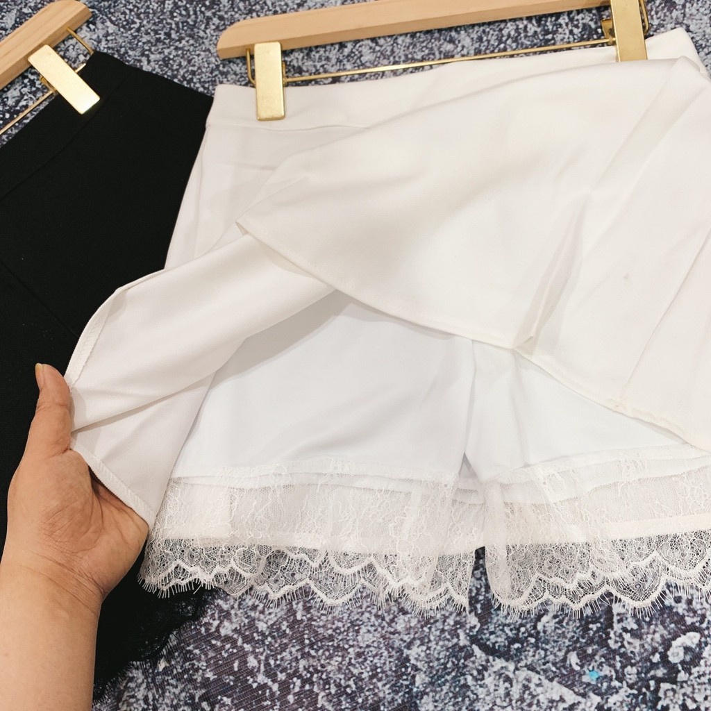 [RẺ VÔ ĐỊCH] CHÂN VÁY XÒE DÁNG CHỮ A PHỐI REN style CÔNG SỞ - CV0047 | steven.factory