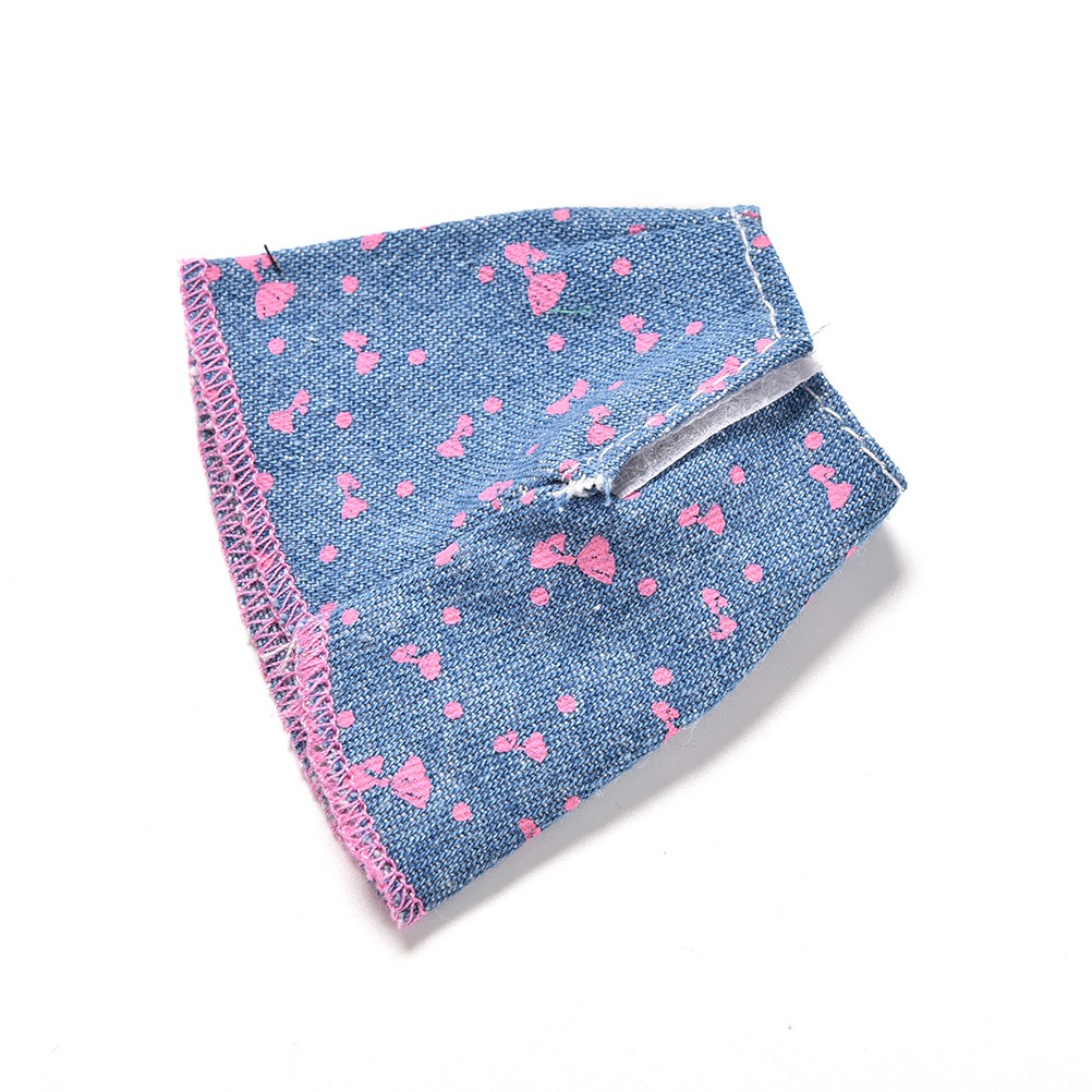 Bộ 2 Món Áo Thun + Chân váy jean Xanh Dương Cho Búp Bê Barbie