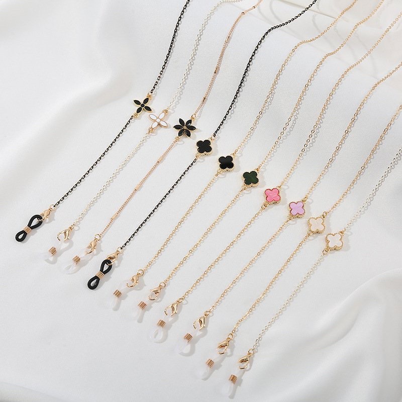 DÂY ĐEO KHẨU TRANG -  DÂY ĐEO MẮT KÍNH MINI CLEF - VÒNG CỔ HẠT TRÒN, HẠT TRÁI TIM TRONG SUỐT TRẮNG TRƠN  CHỐNG TRƯỢT