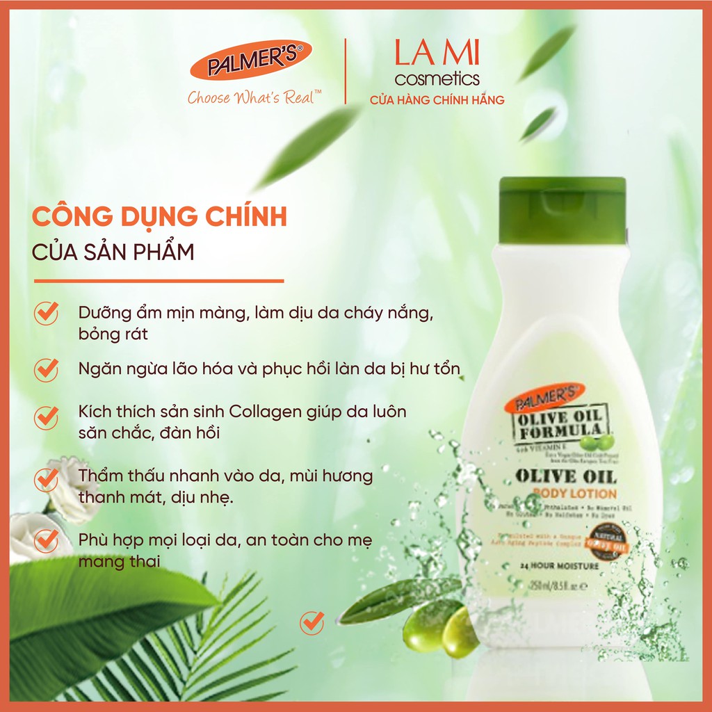 Sữa dưỡng thể dưỡng mềm da Olive Palmer's 250ml