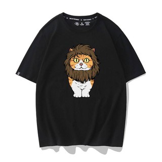 Áo Thun Mèo Sư Tử Unisex Nam Nữ