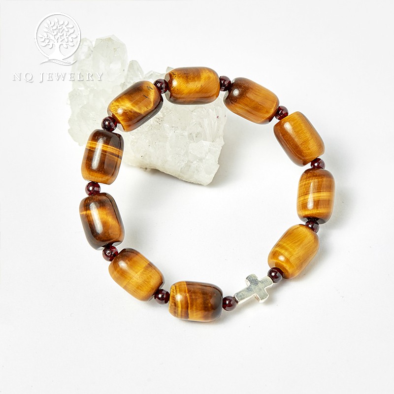 Vòng Mân Côi - Chuỗi Mân Côi Màu Vàng Nâu đk 52mm - NQ Jewelry