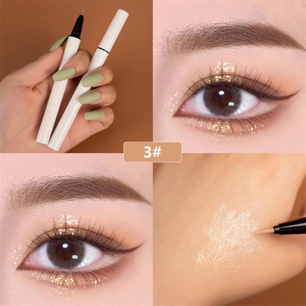 Bút Kẻ Mắt Trang Điểm Bắt Sáng Lâu Trôi Không Thấm Nước Màu Ánh Ngọc Độ Bóng Cao G9X8
