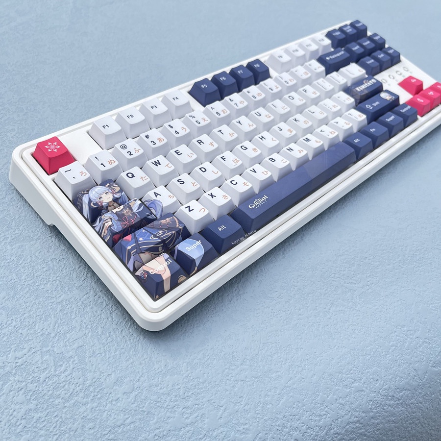 Kamisato Ayaka Keycap Cherry Profile Genshin Impact Anime PBT DYE-SUB Bàn phím cơ học Keycap