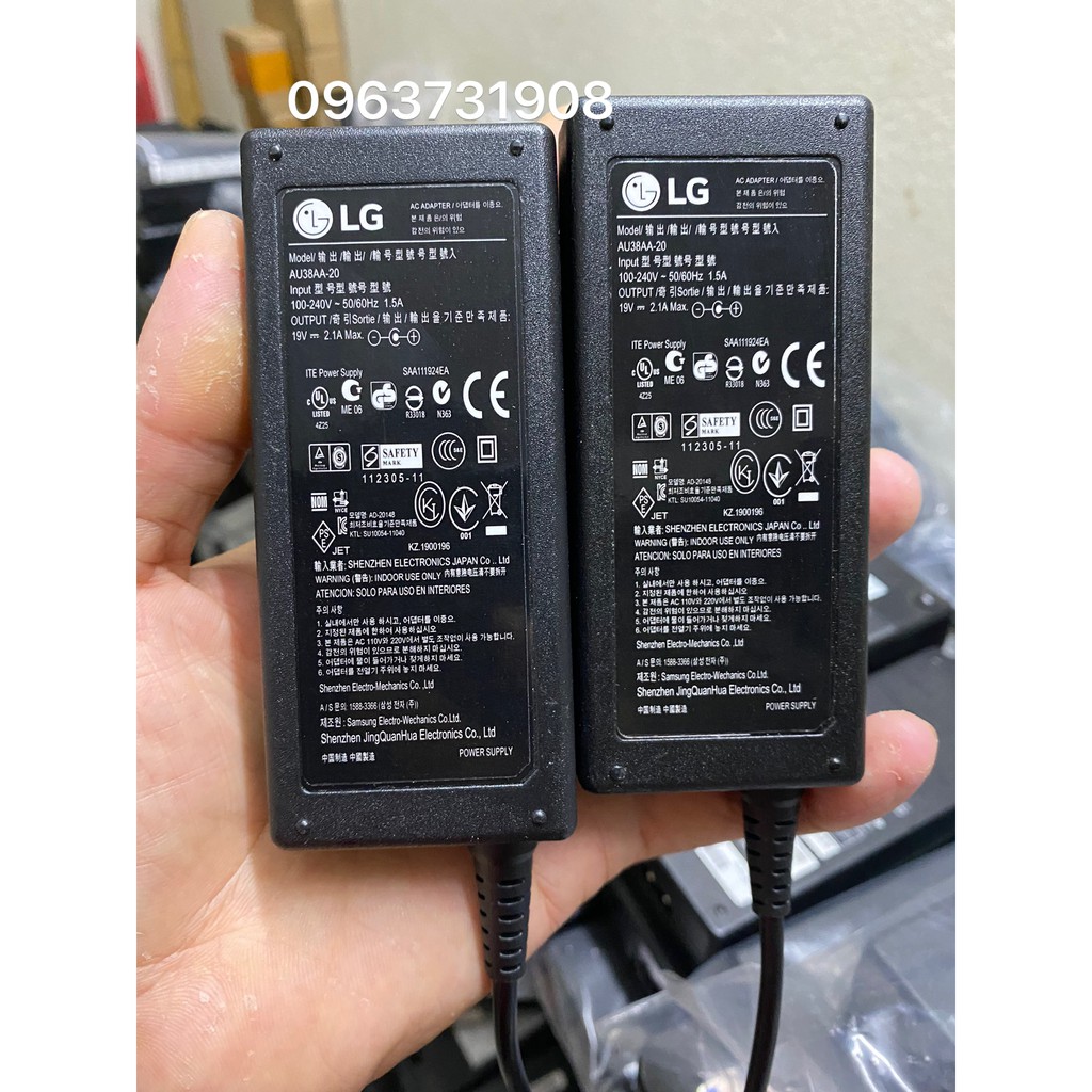 Bộ nguồn màn hình LG 19V-2.1A zin bóc màn hình