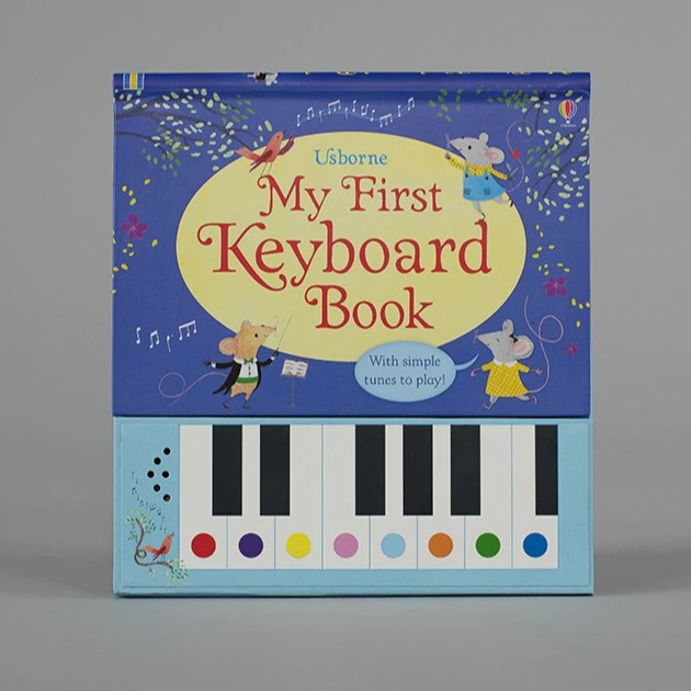 Sách Usborne - My first keyboard book Nursery Rhymes Keyboard Book cho bé tập đàn bằng màu sắc