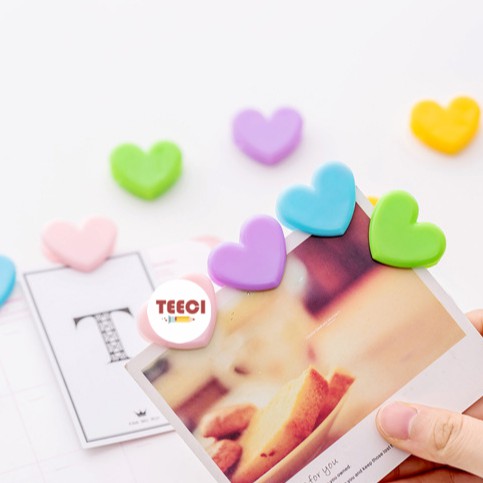 <Video Review> Kẹp Bướm Giữ Giấy Ghi Chú Tài Liệu Đánh Dấu Sách Đồ Dùng Văn Phòng Hình Trái Tim Cute Nhiều Màu D045