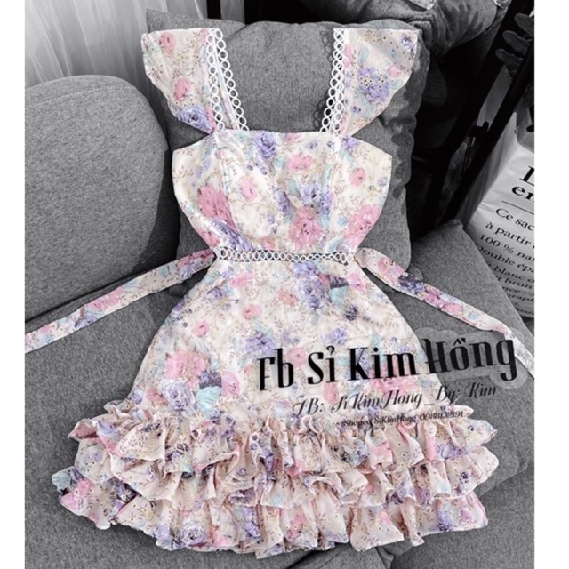 Đầm cánh tiên HOA thiết kế, bo chun eo cực tôn dáng size S , Mã_960( Ảnh chụp sàn thật 100%) | BigBuy360 - bigbuy360.vn