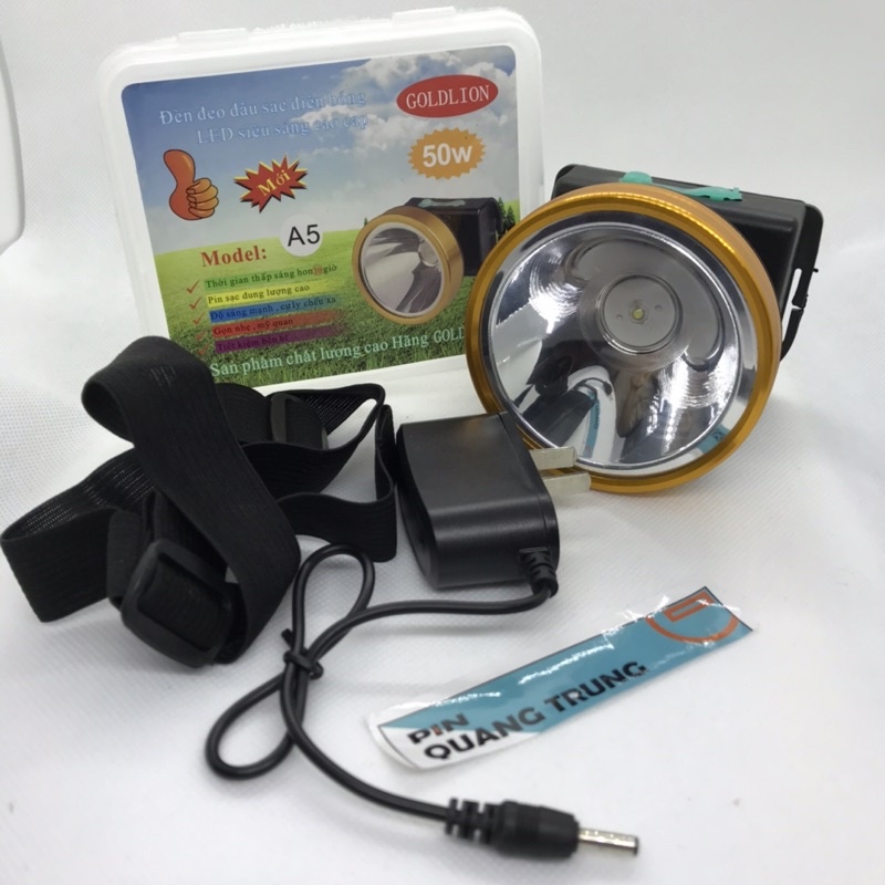 đèn Pin Đội Đầu LED siêu sáng GOLDLION A5 cao cấp