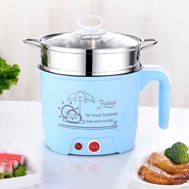 Nồi Lẩu Điện Ca Nấu Mì Mini tiện dụng 18cm - Ngẫu Nhiên Màu