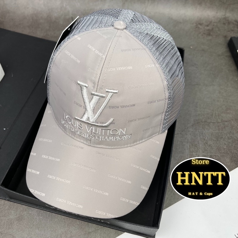 Mũ Lưỡi Trai Phối Lưới Xám Thêu LV Cao Cấp Thời Trang Giá Rẻ
