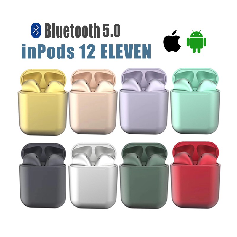 【COD】Tai nghe nhét tai Inpods 12 TWS kết nối bluetooth 5.0 âm thanh hifi chất lượng cao thiết kế màu macaron xinh xắn