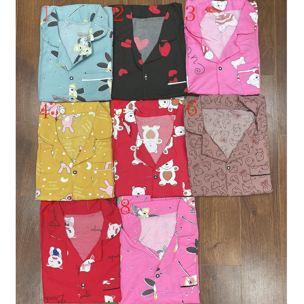 Set Pijama Lửng Kate Nữ [FREESHIP]🌸 Bộ ngủ áo sơ mi thun cộc tay quần ngố pizama hoạt hình mặc ở nhà SIÊU HOT 🌸 | BigBuy360 - bigbuy360.vn