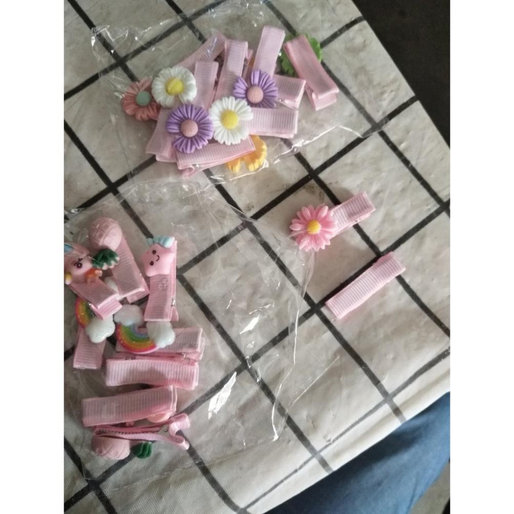 [Set 10 kẹp] Kẹp mái cho bé GALANO kẹp tóc bé gái họa tiết hoạt hình dễ thương FAH-001252