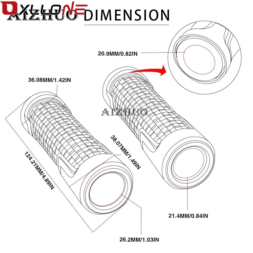 Tay Nắm Xe Máy 22mm Bằng Nhôm Cnc Thông Dụng Cho Yamaha Xt600 Xt 600 1984-1986