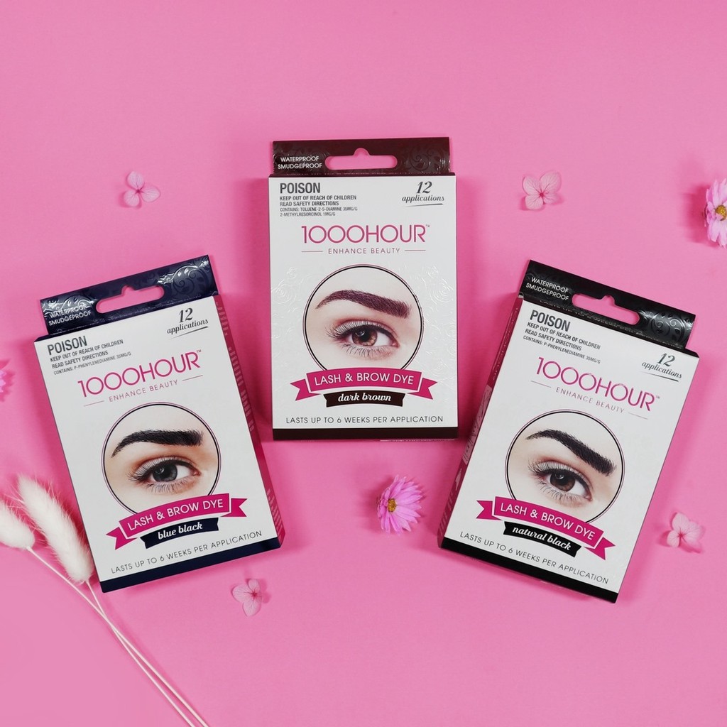 Thuốc Nhuộm Lông Mày Và Mi 1000 Hour Eyelash & Brow Dye Màu Đen Natural Black - Nâu Đen Dark Brown