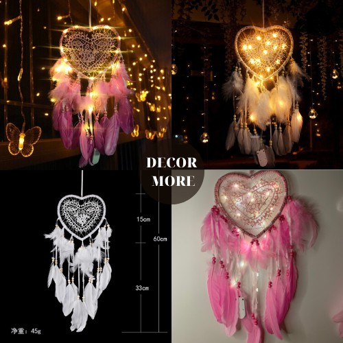 Chuông gió đánh lông vũ( Love Dream Catcher lông vũ)_ SIÊU ĐẸP