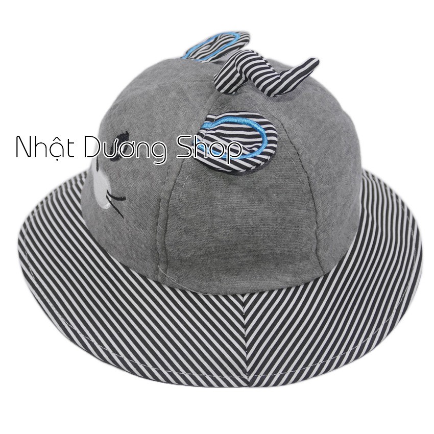 Nón tai bèo trẻ em từ 2-4 tuổi hình con chuột dễ thương chất liệu vải nhung và cotton