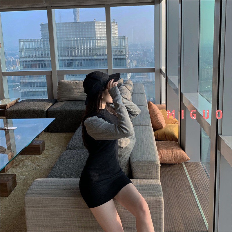 Đầm Dệt Kim Tay Dài Trễ Vai Quyến Rũ Cho Nữ | BigBuy360 - bigbuy360.vn