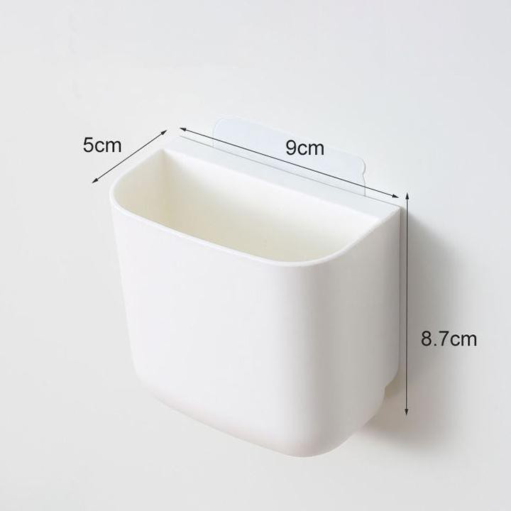 Khay Để Điện Thoại Dán Tường Có Lỗ Sạc, Giá Đỡ Điều Khiển Remote TV Gắn Bàn Làm Việc Siêu Tiện Lợi