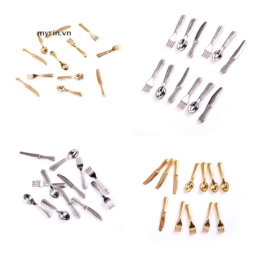 Set 12 Dao Và Nĩa Mini Trang Trí Nhà Búp Bê