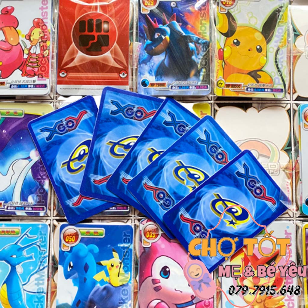 Đồ chơi thẻ bài pokemon nhựa dẻo (bộ 5 lá)