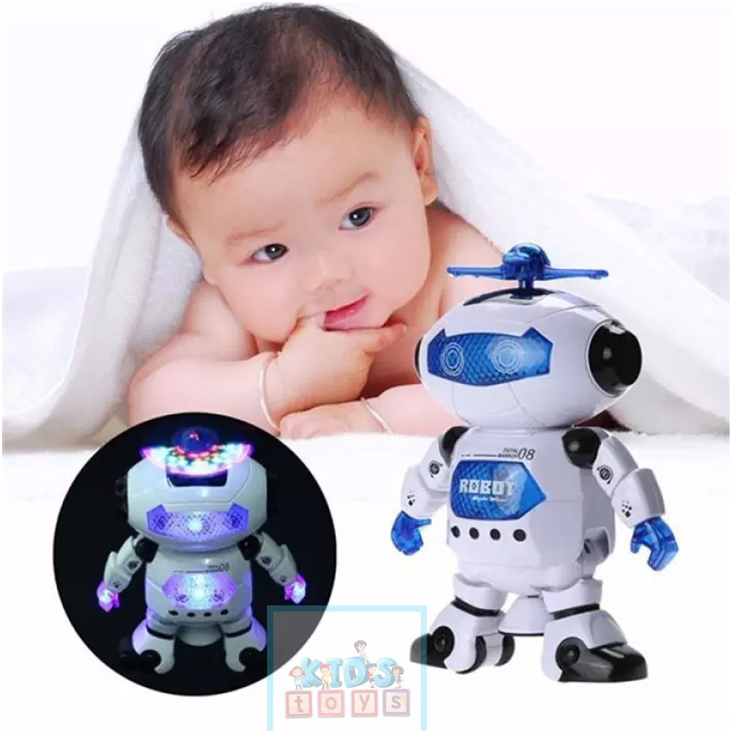 Robot đồ chơi xoay 360 độ biết nhảy và biết hát