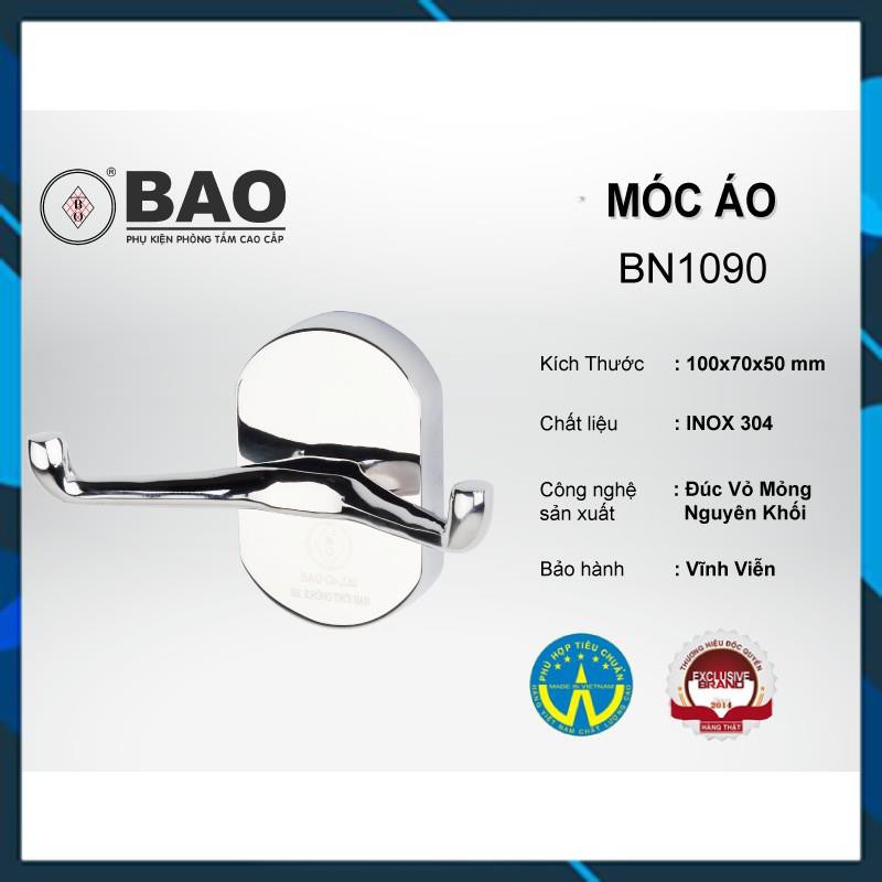 móc đôi BẢO BN1090 inox304, bảo hành vĩnh viễn