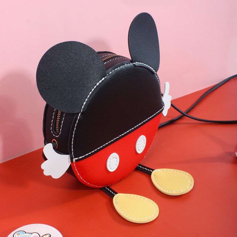 [Có Video Hướng Dẫn] Túi Handmade Tự Đan, Set Nguyên Liệu DIY Làm Túi Handmade Chuột Mickey Da Pu Dễ Thương - EB76