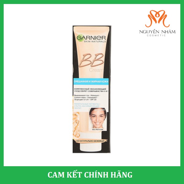 Kem Nền BB GARNIER 5In1 Dành Cho Da Hỗn Hợp, Da Dầu 40ml