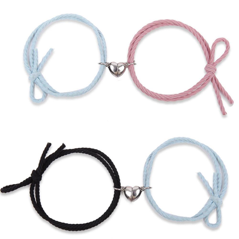 Set 2 Vòng Tay Cặp Đôi Bằng Thép Không Gỉ Quyến Rũ