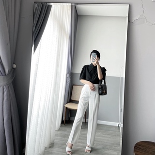 sơ mi cổ nhọn - ĐEN
